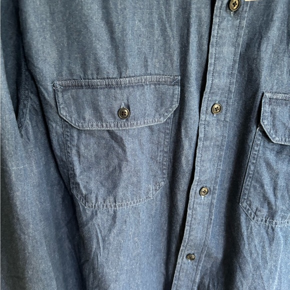Banana Republic NWT blue denim shirt 100% cotton with button pockets - Picture 3 of 5